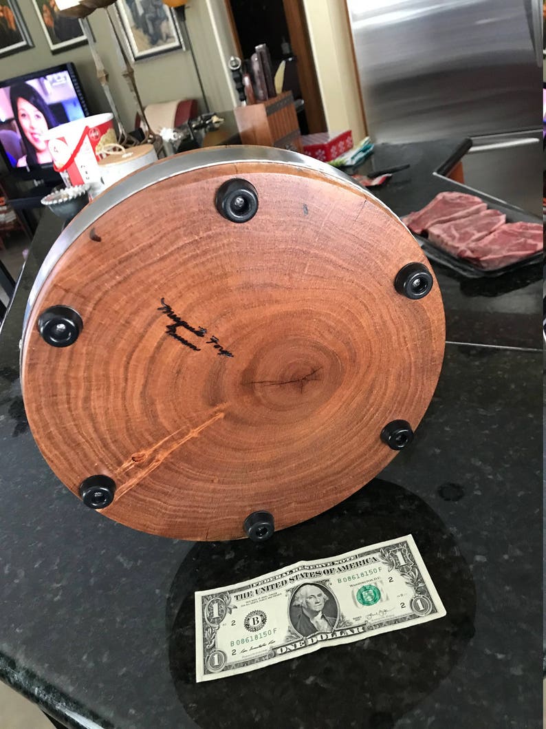 Mesquite Wood Cutting Board With Stainless Band Etsy