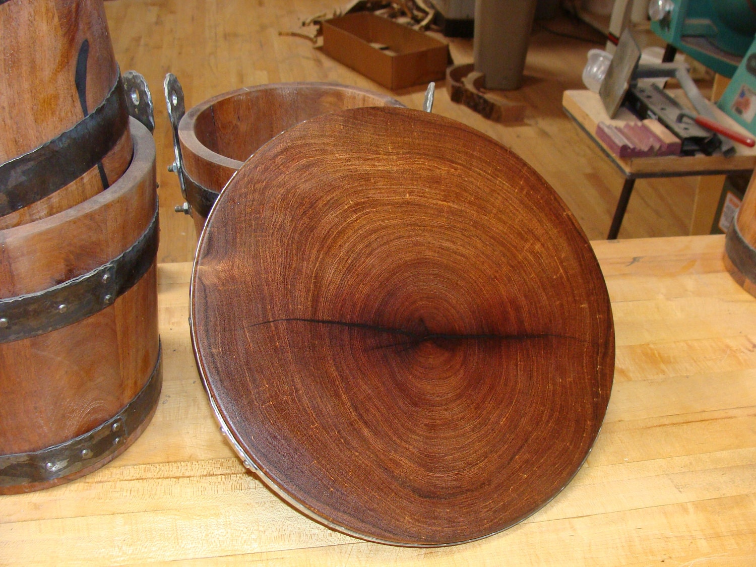 End Grain Mesquite Wood Round Cutting Board 12.5 X 3/4 Etsy