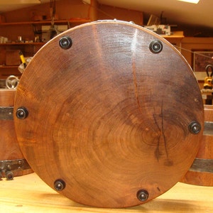 Mesquite Wood Cutting Board Round With Forged Stainless Hoop - Etsy