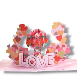 Cartão de felicitações pop-up cartão de amor para o dia dos namorados