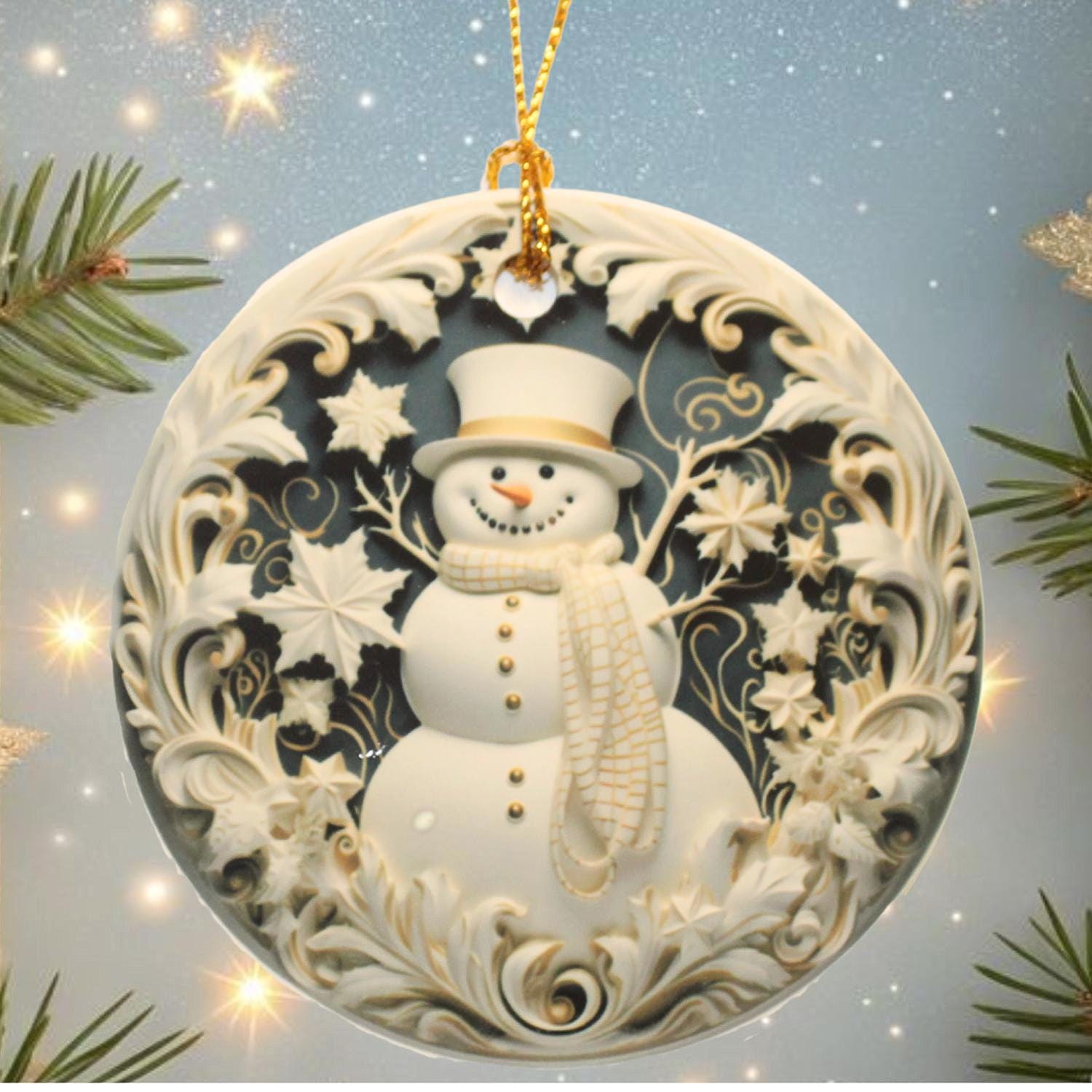 Vintage Ceramic Snowman - Etsy