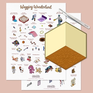 DIY Tiny 3D Sticker Kit Designed for Building Miniature Worlds - Dog World