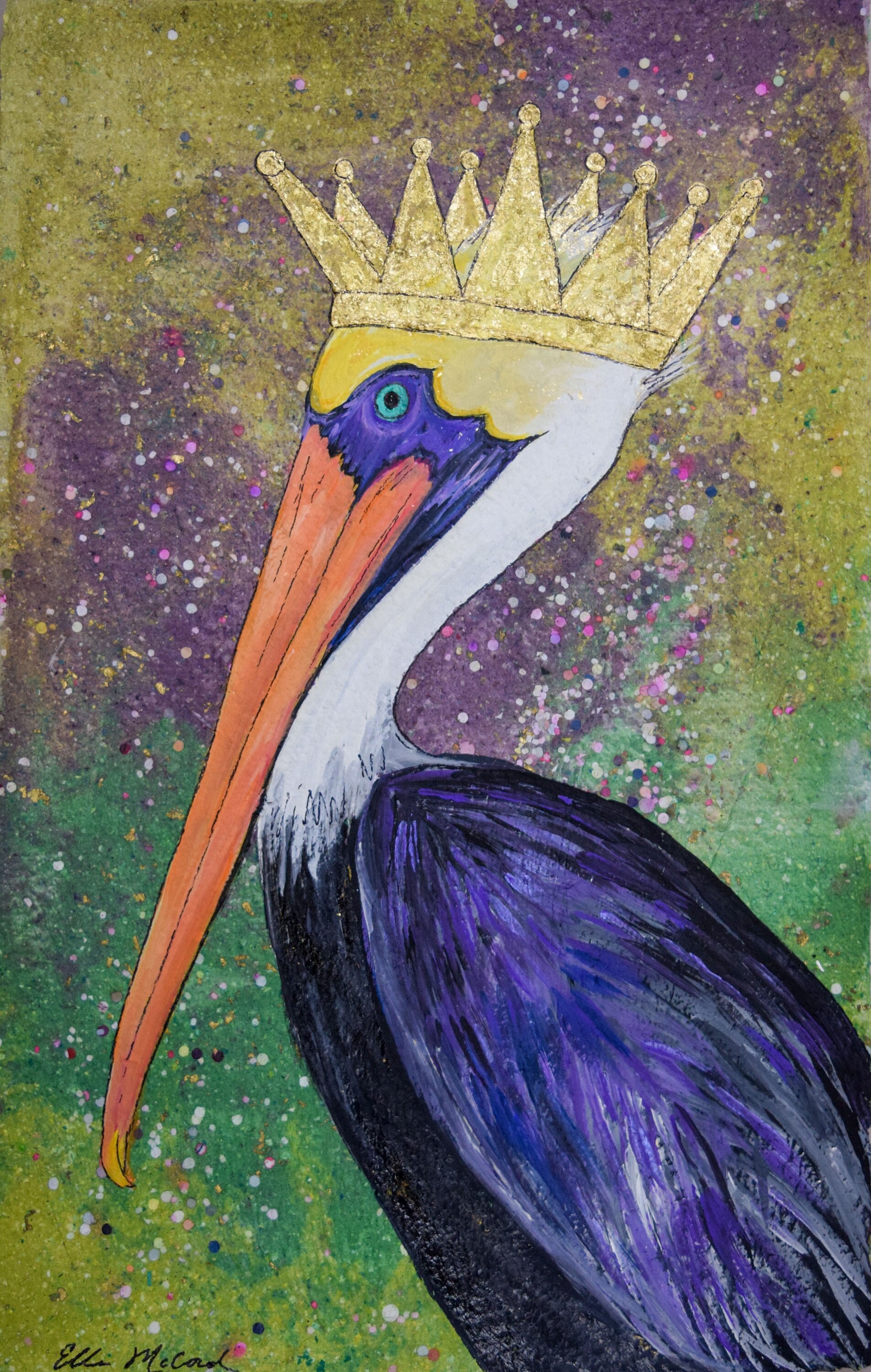 mardi gras pelican plush hat