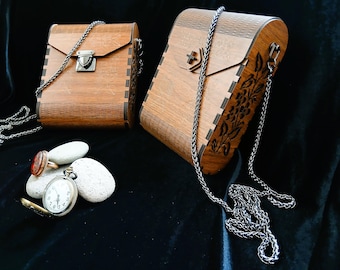 Wooden rectangular formed handbag, Purse | Laser Cut | Files For Engraving | dxf, ai, svg formats | 3mm-4mm | INSTANT DOWNLOAD