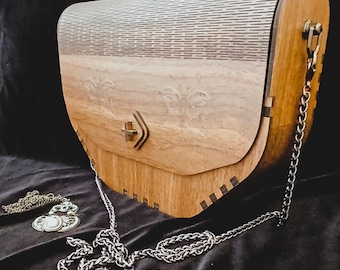 Trapezoid Form Wooden handbag, Purse | Laser Cut | Files For Engraving | dxf, ai, svg formats | 3mm-4mm | INSTANT DOWNLOAD
