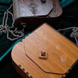 Laser Cut Wooden Handbag Purse: Buckle Designs (SVG, DXF, AI) 3-4 mm (Digital Download)