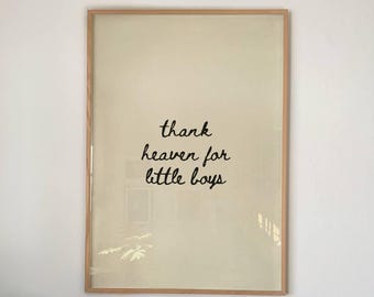 Thank Heaven For Little Boys Print: Nursery Baby Boy Decor, Christian Wall Art, Baby Shower Gift (Digital Download) 352