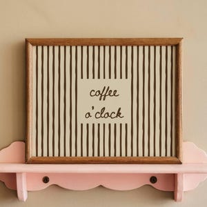 Coffee O'clock Print: Hand-Drawn Coffee Station Wall Art, Modern Kitchen Decor (Digital Download) 192