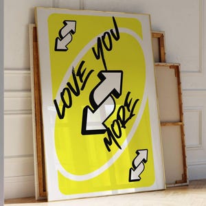Póster de bar retro con texto "Te amo más", arte de pared imprimible con naipes, arte de pared femenino, decoración de pared preppy para dormitorio, arte de pared moderno, póster Y2K 67