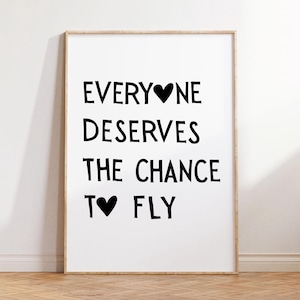 Wizard Of Oz Printable Everyone Deserves The Chance To Fly Print Glinda And Elphaba Quote Wall Art Wicked Poster Digital Download Art 54