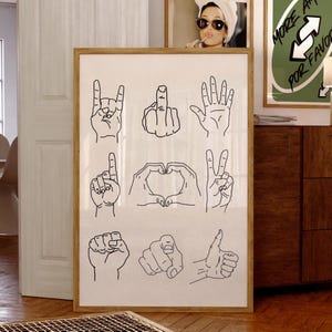 手描きの壁アート 女の子の部屋の装飾 モダンなキッチンアート バーカートの装飾 面白いプリント レトロな寮のポスター 美的壁アート 即時ダウンロード 75