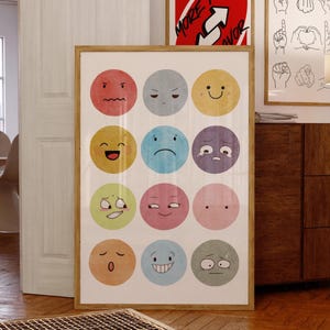 Trendy Wall Art | Retro Collage Wall Art | Trendy Dorm Decor | Emoji Print | Girls Room Decor | Funny Wall Art Print | Retro Dorm Poster |76
