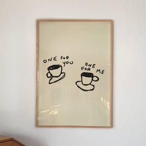 Stampa di caffè disegnata a mano: arte murale neutra per la cucina, poster per gli amanti dell'espresso (download digitale) 148