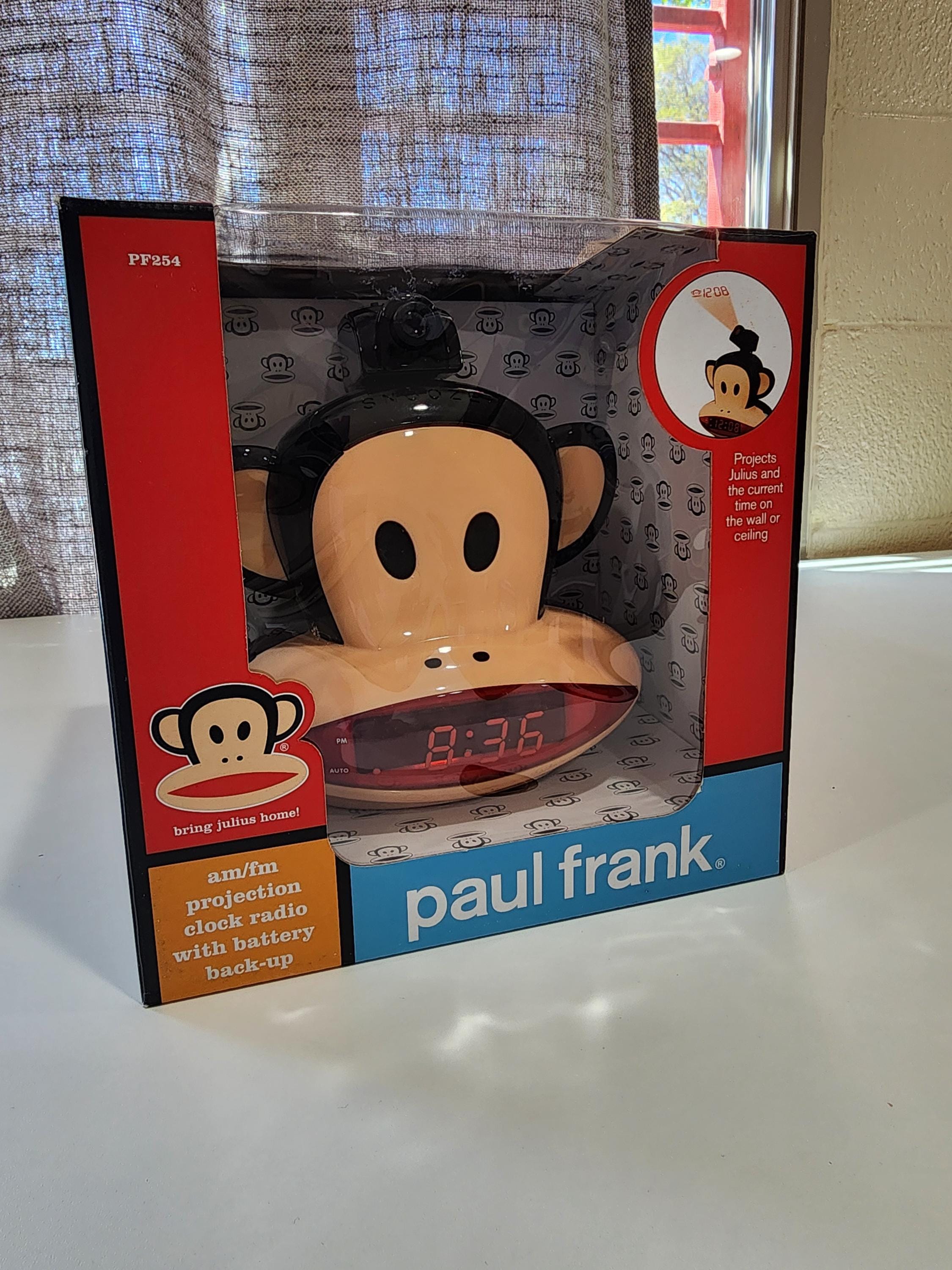 Paul Frank - Julius Monkey, Projection Alarm Clock AM/FM Radio New