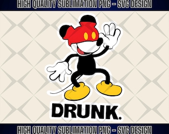 Micky Maus SVG, Micky Maus PNG, Geburtstag zwar, Micky Maus Clubhaus svg, Sofort Download, Maus Png, Disney Png, Drunk Mickey Png svg