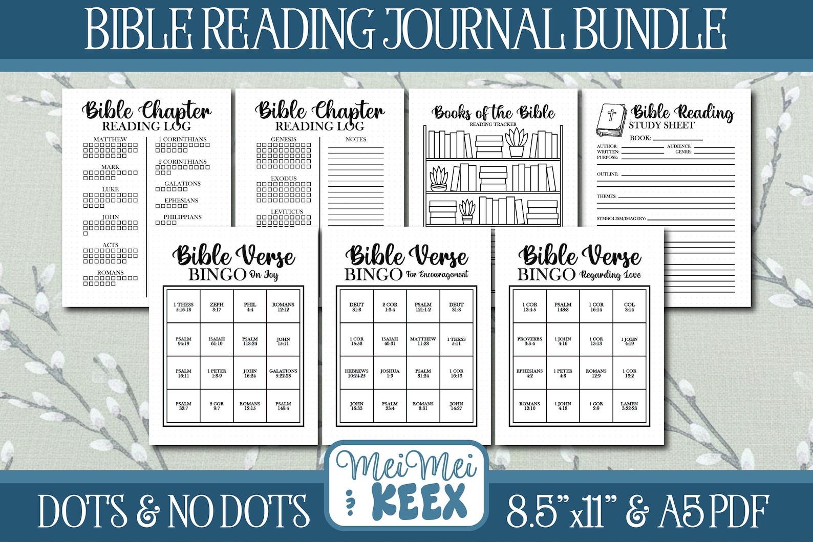 Bible Study Bundle - Printable Journal Pages, Digital Planner, Bullet ...