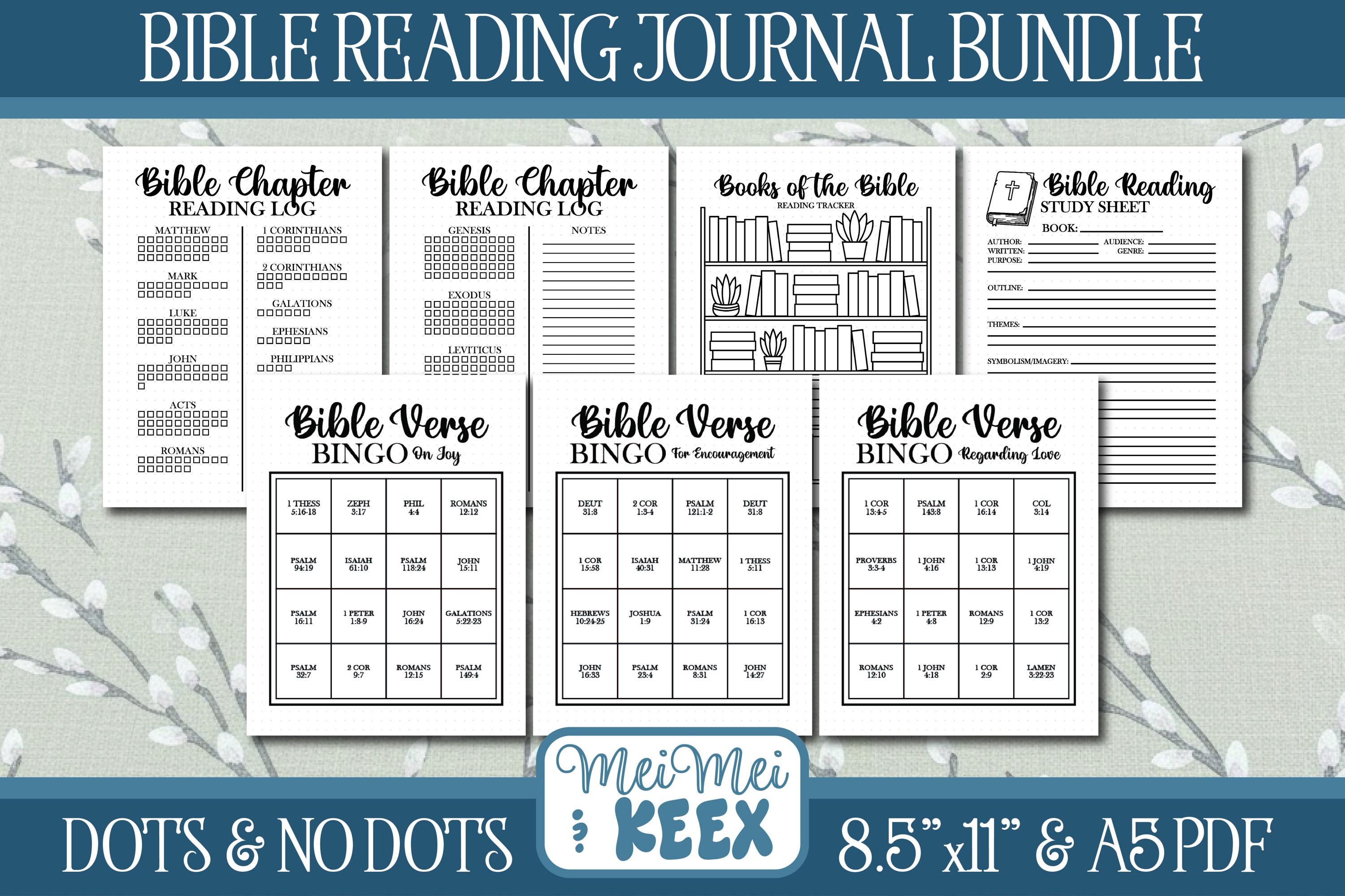 Bible Study Bundle - Printable Journal Pages, Digital Planner, Bullet ...