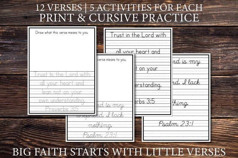 Bible Verse Activity Book: Scripture Memorization Worksheet (digital ...