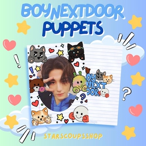 Portatarjetas fotográfico acrílico con forma de marioneta de Boynextdoor