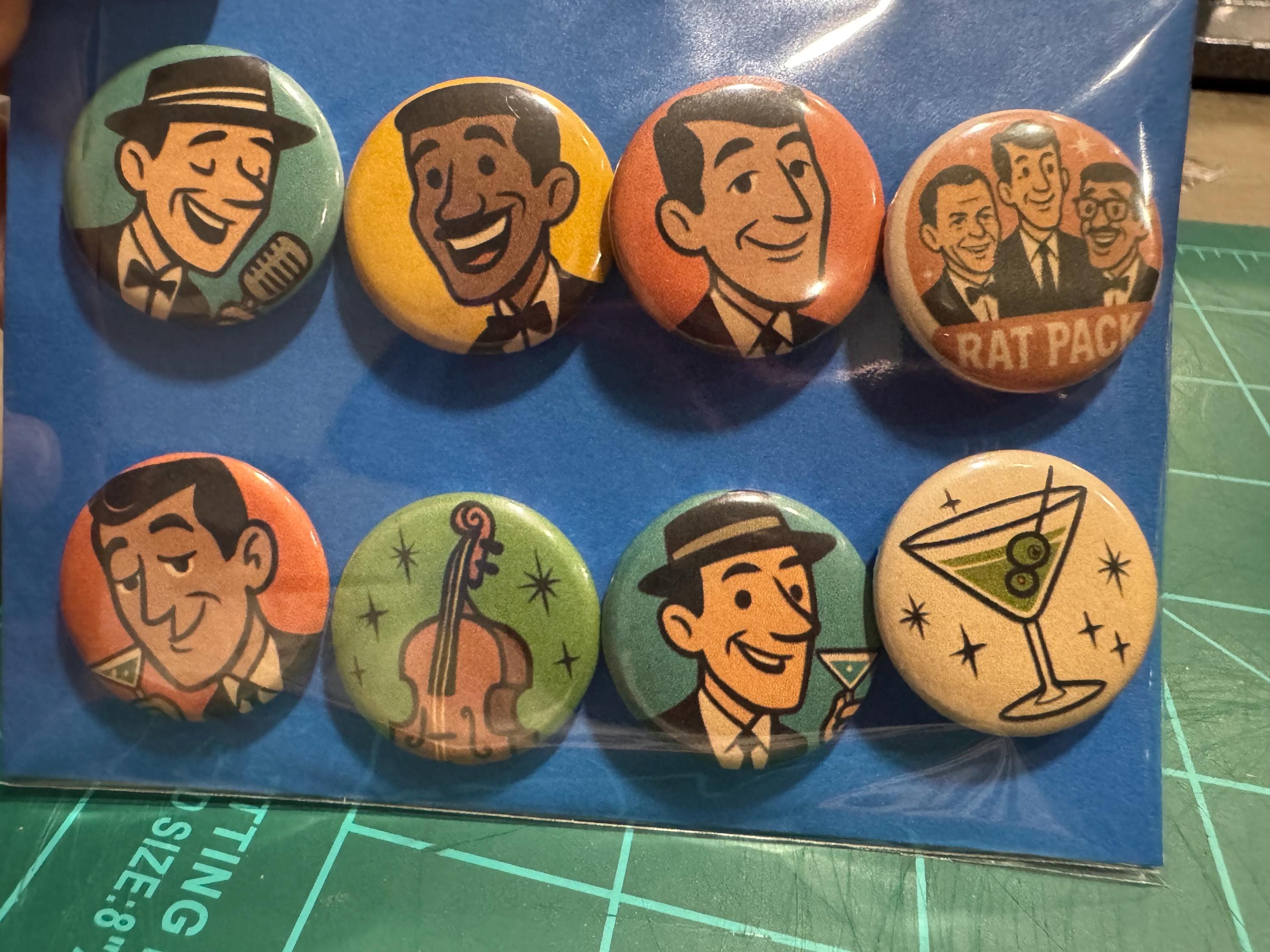 Vintage Button Pins - Etsy