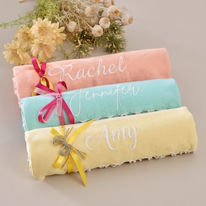 Serviette de plage personnalisée, cadeau personnalisé, cadeau d'anniversaire, cadeaux, EVJF, cadeau de demoiselle d'honneur, cadeau voyage entre filles, cadeau de mariage