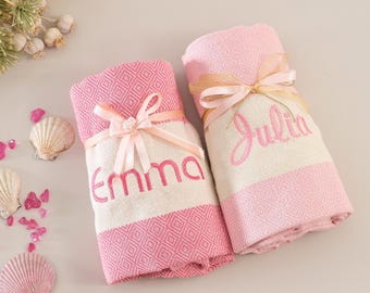 Möhippa, personlig present, personlig bröllopspresent, strandhandduk till Mr Mrs, strandhandduk till brudtärna, present till henne, present till tjejresa