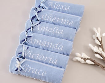 Personalized Turkish Towel, Embroidered Name Beach Towel, Custom Bachelorette Gift, Bridesmaid Favor