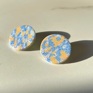 Van Gogh Inspired Earrings – Starry Night Polymer Clay Studs