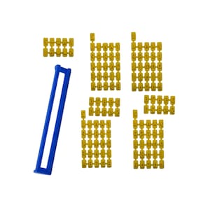 Juego de 135 sellos personalizables con letras, números y caracteres especiales con soporte para arcilla, galletas, fondant y más