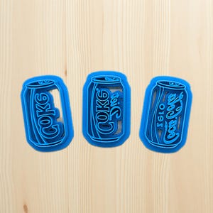 Soda & Diet Soda Pop Can Cutters, Ideal for Polymer Clay, Fondant and Cookie Cutter
