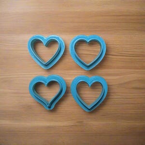 3D Printed Heart Cookie Cutter: 4 Style Options