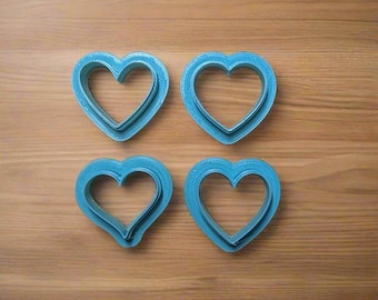 3D Printed Heart Cookie Cutter: 4 Style Options