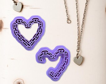 Chain Link Heart Hoop Cutter: Two Styles, Multiple Sizes and Mirrored Set Option