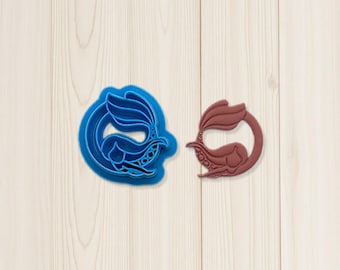 Mermaid Hoop Cutter: Celestial Swimmer Design for Clay, Pottery, Fondant