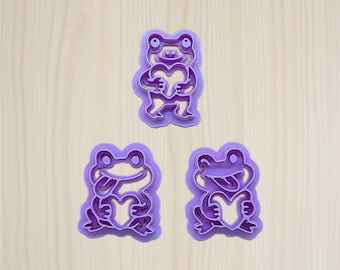Love Frogs Cookie Cutter: Multiple Styles, Sizes and Mirrored Set Options