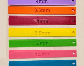 Guías de profundidad para laminado de arcilla polimérica: herramientas de medición de espesor para joyería