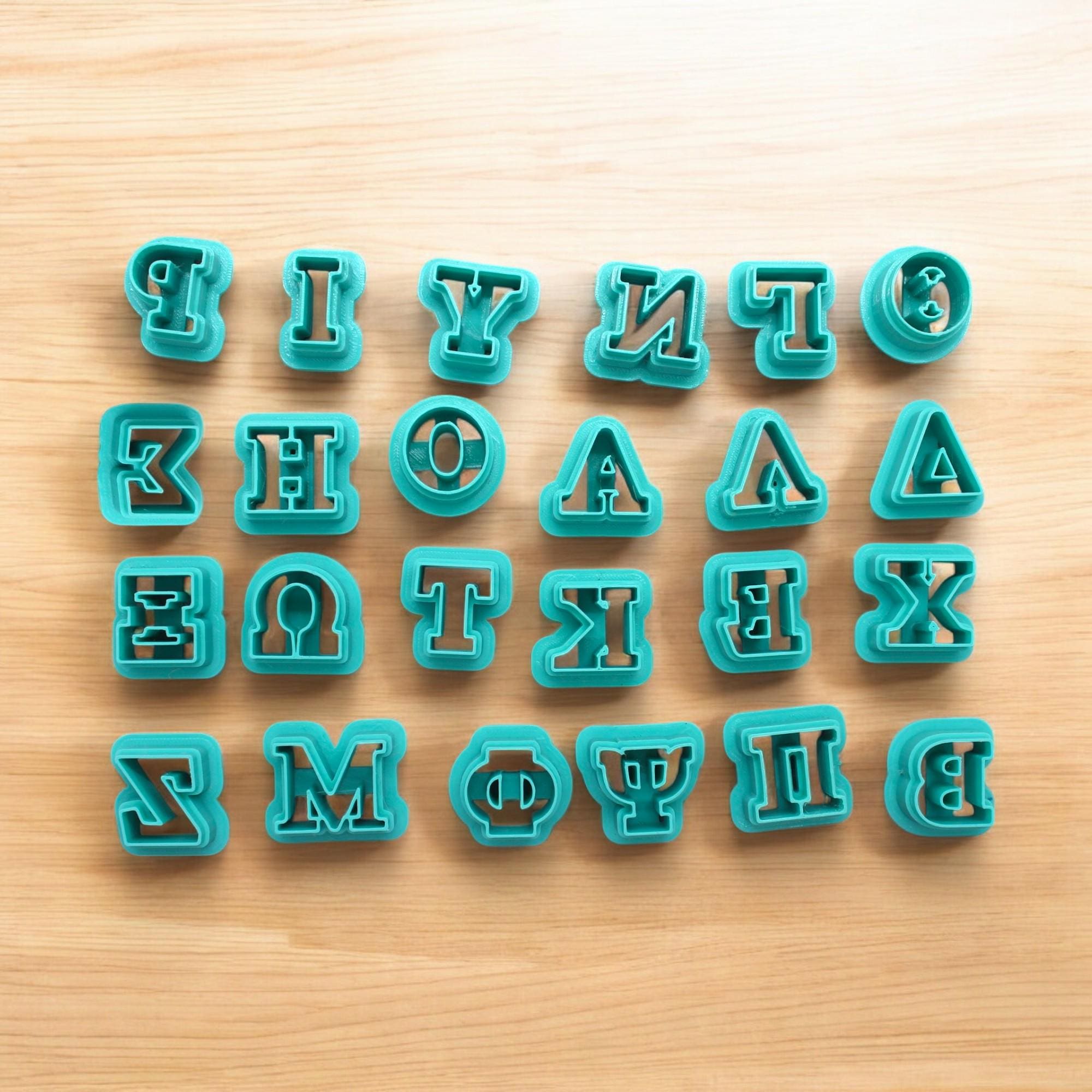 Greek Alphabet Cookie Cutter Set: Baking & Clay Crafting
