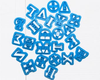 3D Printed Greek Letter Cutters: Sorority Fraternity Cookies, Clay, Fondant