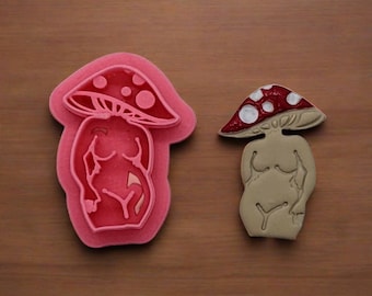 Mushroom Woman-koekjesvormer voor koekjes, klei, fondant, keramiek en andere media