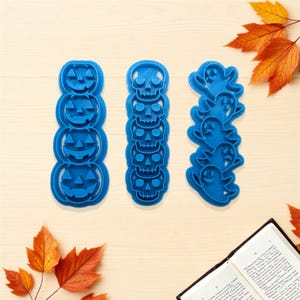 Spooky Totem Bookmark Cutters: Halloween Polymer Clay, Fondant & Ceramic Crafts