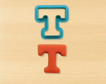 Varsity Letter T Cookie Cutter for Polymer Clay, Fondant, Pottery & Baking | Multi-Size Alphabet Cutter