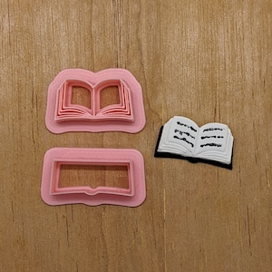 Open Book 2-Piece Cutter Set for Ceramics, Pottery, Polymer Clay, Fondant, and More