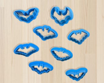 3D Printed Halloween Bat Cookie Cutter: 8 Style Options