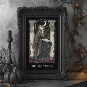 Mystische Hohepriesterin - zauberhaftes Art Print | Zauberhaftes Poster | Tarot-Karte | Tarot-Kunst