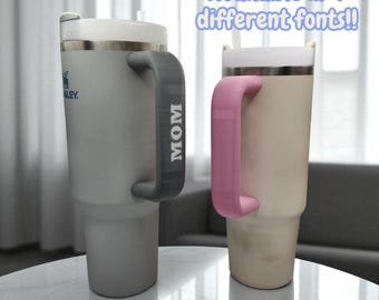 Stanley Cup Handle Custom Replacement with Name - 3D Printed Personalized Stanley Cup Handle with 4 Different Font Options
