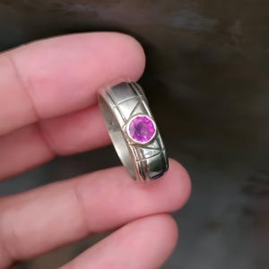 Ruby ring, Red Mens ruby ring, Silver ring, Ruby Gemstone ring, Engagement ring, Natural ruby ring, Anniversary gift for him, Mens rings