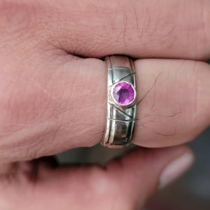 Ruby ring, Red Mens ruby ring, Silver ring, Ruby Gemstone ring, Engagement ring, Natural ruby ring, Anniversary gift for him, Mens rings