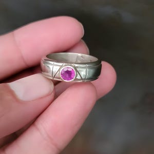 Ruby ring, Red Mens ruby ring, Silver ring, Ruby Gemstone ring, Engagement ring, Natural ruby ring, Anniversary gift for him, Mens rings