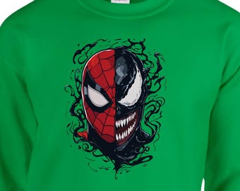 Sudadera con estampado de Spider-Man Venom, unisex, de cómics