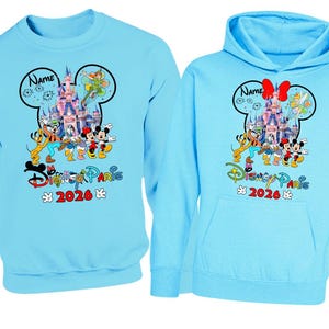 Personalised Disneyland Paris 2026 family Vacation Hoodie Jumper, Matching Disney Sweatshirts, Custom Mickey Minnie Unisex Adult Kids Top